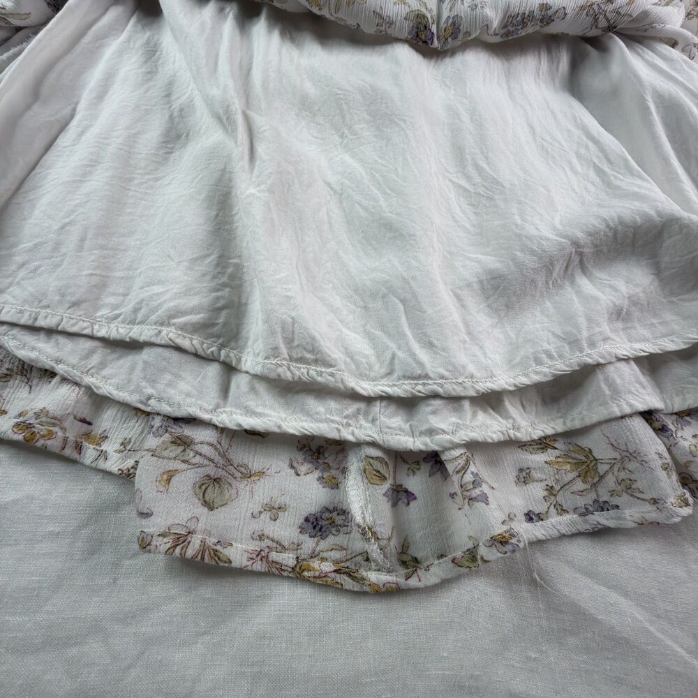 lucca couture floral fit flare mini dress spaghetti straps cottagecore rayon xs - Picture 4 of 10